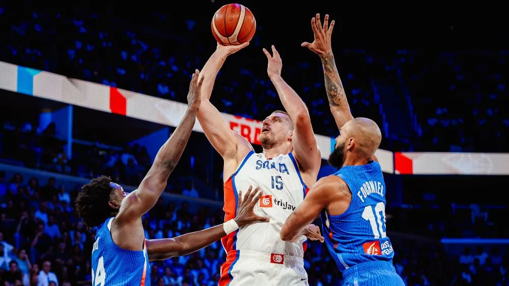 Hord, Jokić i Gober (©FFBB/quentin_lab_)