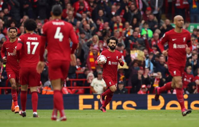 Mohamed Salah slavi gol Arsenalu (©Reuters)