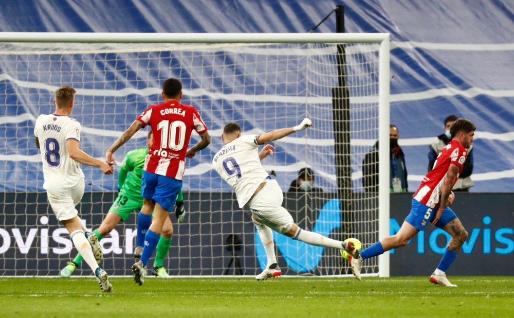 Karim Benzema za pobedu u madridskom derbiju (©Reuters)