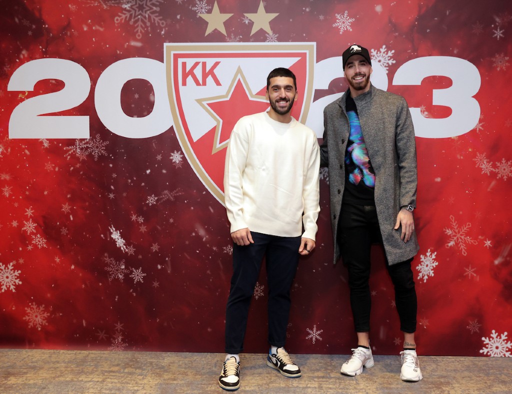 Fakundo Kampaco i Luka Vildoza na Novogodišnjem koktelu Crvene zvezde (Foto: MN Press)