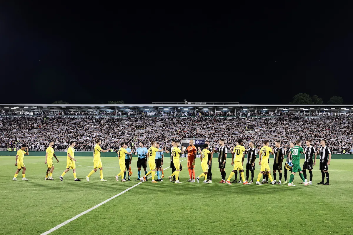 Detalj pred početak meča Partizan – Oleksandrija (Starsport)