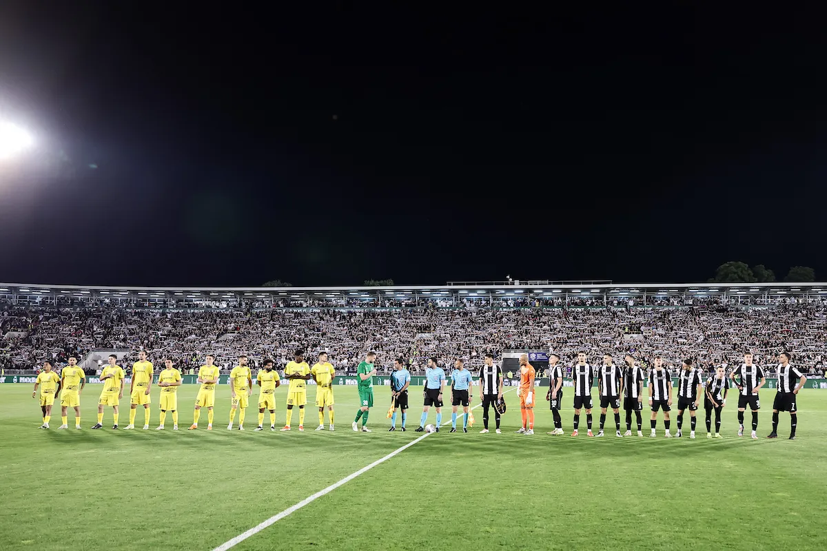 Detalj pred početak meča Partizan – Oleksandrija (Starsport)