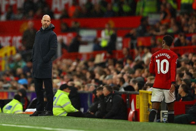 Erik ten Hag i Markus Rašford (©Reuters)